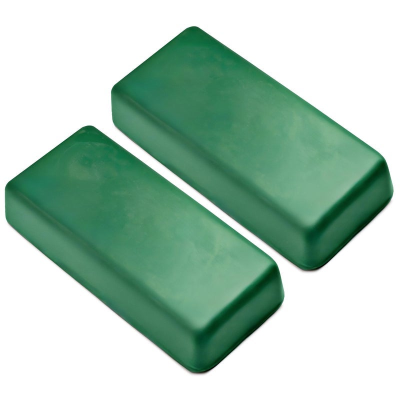 BeaverCraft Leather Strop Compound Green Polishing Compound Kit Honing Compound PP02 - Fine Green Stropping Compound 2 Bars 4 Oz - Buffing Compound for Metal Polishing Compound for Buffing Wheel - Image 1